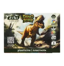 Пластилін ZiBi KIDS Line DINO 8 кольорів, 128 г (ZB.6277)