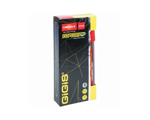Ручка кулькова Unimax Topgrip, чорвона (UX-148-06)