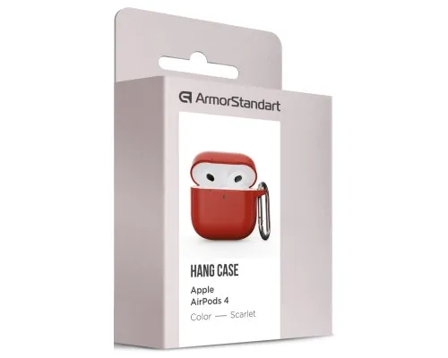 Чохол для навушників Armorstandart Hang Case для Apple AirPods 4 Scarlet (ARM81294)