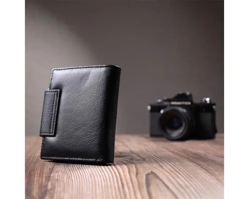 Гаманець ST Leather З натуральної шкіри Чорний (22703)