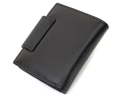 Гаманець ST Leather З натуральної шкіри Чорний (22703)