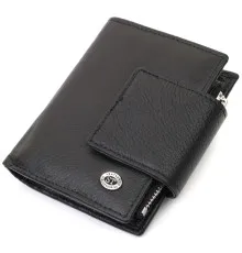 Гаманець ST Leather З натуральної шкіри Чорний (22703)