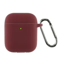 Чохол для навушників Armorstandart Ultrathin Silicone Case With Hook для Apple AirPods 2 Burgundy (ARM59680)