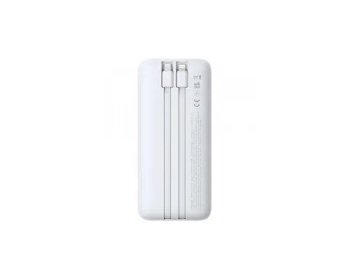 Батарея універсальна Baseus Lipow 20000mAh 22,5W PD, QC/3.0, White (P10079102213-00)