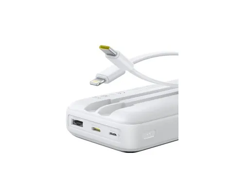 Батарея універсальна Baseus Lipow 20000mAh 22,5W PD, QC/3.0, White (P10079102213-00)