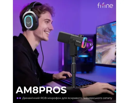 Мікрофон Fifine AM8PROS XLR/USB Black (AM8PROS)