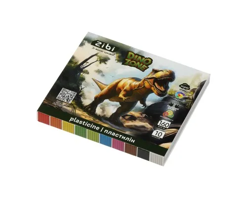 Пластилін ZiBi KIDS Line DINO 10 кольорів, 160 г (ZB.6278)