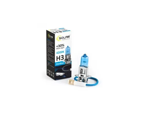 Автолампа SOLAR H3 12V 55W PK22s StarBlue 4200K (1243)