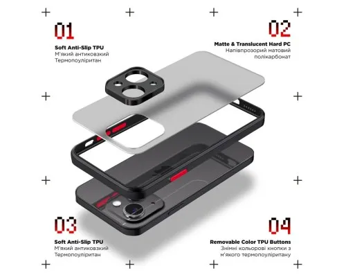 Чохол до мобільного телефона Armorstandart Frosted Matte Xiaomi Redmi Note 13 Pro 4G Black (ARM73142)
