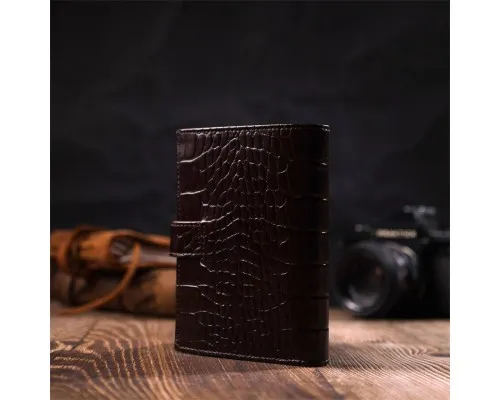 Портмоне Bond Accessories З натуральної шкіри Коричневе (22058)