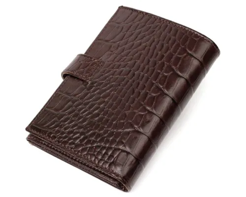 Портмоне Bond Accessories З натуральної шкіри Коричневе (22058)