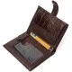 Портмоне Bond Accessories З натуральної шкіри Коричневе (22058)