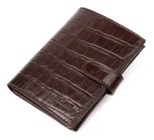 Портмоне Bond Accessories З натуральної шкіри Коричневе (22058)