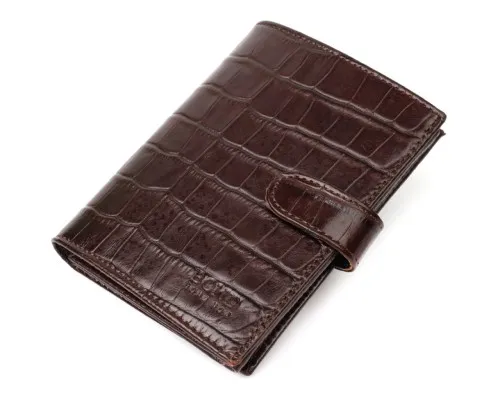 Портмоне Bond Accessories З натуральної шкіри Коричневе (22058)