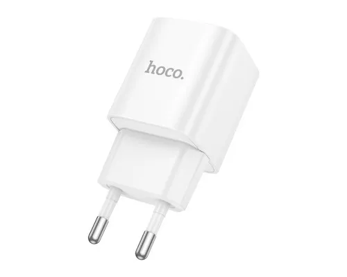 Зарядний пристрій HOCO C147A Charm 1xUSB-C PD20W + 1xUSB QC3.0 White (6942007630276)