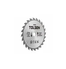 Диск пильний Tolsen з ТВС напайками по дереву 210х24Т*30мм (76440)