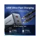 Зарядний пристрій Vention 2xUSB-C PD45W GaN + cable USB-C to USB-C 1.0m black gray (TZ-FCDH0-EU)