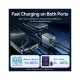 Зарядний пристрій Vention 2xUSB-C PD45W GaN + cable USB-C to USB-C 1.0m black gray (TZ-FCDH0-EU)