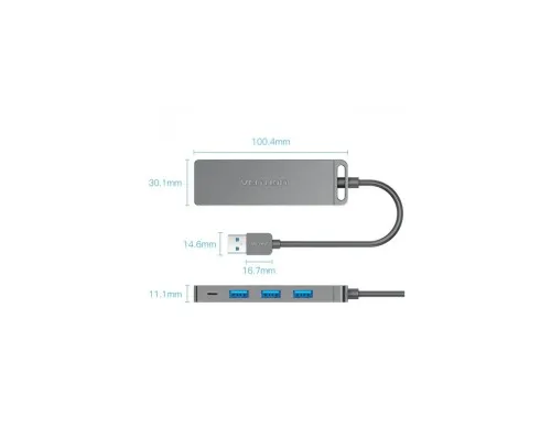 Концентратор VENTION USB 3.0 to 4xUSB 3.0 black (CHLBB-SCB)