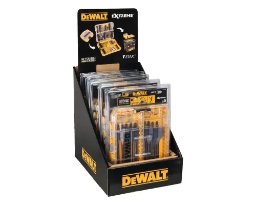 Набір свердл DeWALT перових EXTREME IMPACT по дереву, 9 шт, кейс Tough Case (DT70751)