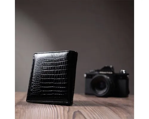 Гаманець ST Leather З натуральної шкіри Чорний (22706)