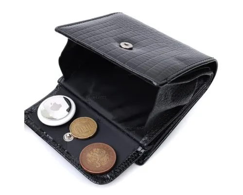 Гаманець ST Leather З натуральної шкіри Чорний (22706)