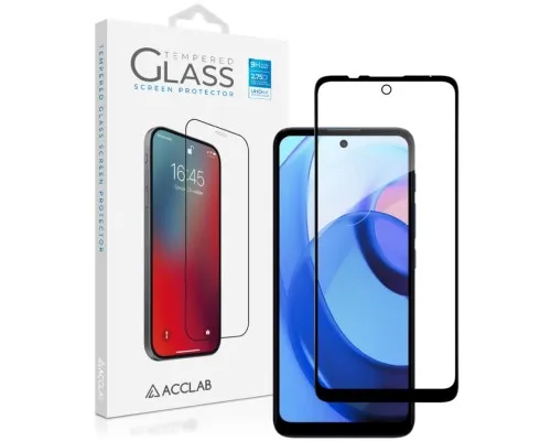 Скло захисне ACCLAB Full Glue MOTO E30/E40 Black (1283126545788)