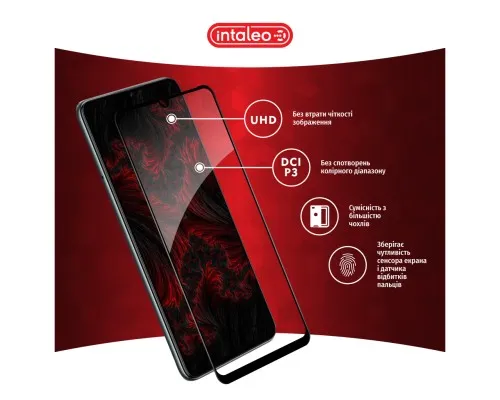 Скло захисне Intaleo Full Glue ZTE Blade A72S Black (1283126575839)