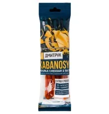 Мʼясні снеки Дмитрук Кабаноси Cheddar & Salt 80 г (4820247141788)