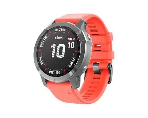 Ремінець до смарт-годинника Armorstandart Silicone для Garmin 26mm Coral Red (ARM87729)