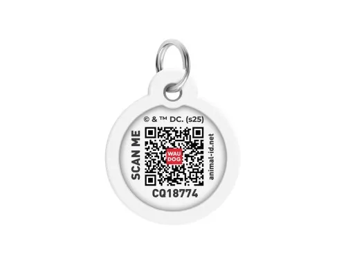 Адресник для тварин WAUDOG Smart ID з QR паспортом "Супермен ретро" коло Д 30 мм (230-1082)