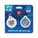 Адресник для тварин WAUDOG Smart ID з QR паспортом "Супермен ретро" коло Д 30 мм (230-1082)