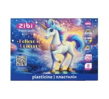 Пластилін ZiBi KIDS Line UNICORN 8 кольорів, 128 г (ZB.6280)