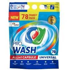 Капсули для прання Pro Wash All in 1 Universal 78 шт. (4260637723000)