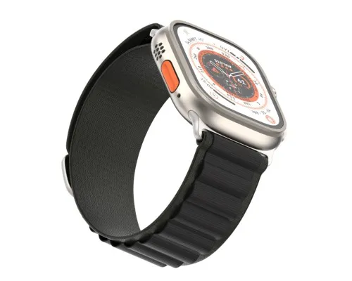 Ремінець до смарт-годинника Armorstandart Alpina Band для Apple Watch 49/46/45/44/42 (Series 1-3) Black (ARM64977)