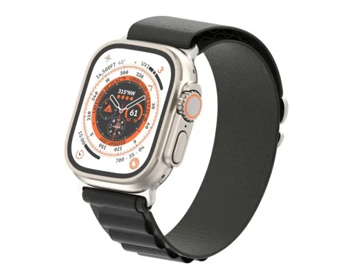 Ремінець до смарт-годинника Armorstandart Alpina Band для Apple Watch 49/46/45/44/42 (Series 1-3) Black (ARM64977)
