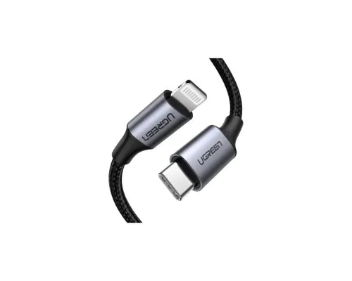 Дата кабель USB-C to Lightning 1.0m 3A 60W US304 black Ugreen (60759)