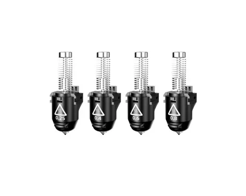 Хотенд (Сопло) Flashforge AD5M/AD5MPRO Nozzle Kit 4-pk (0.25/0.4/0.6/0.8 mm) (20004092001)