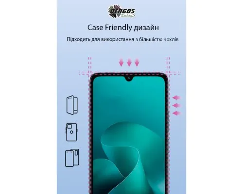 Скло захисне Dengos Motorola G06 / G06 Power Black 2 pcs (DG-TG2P-92)