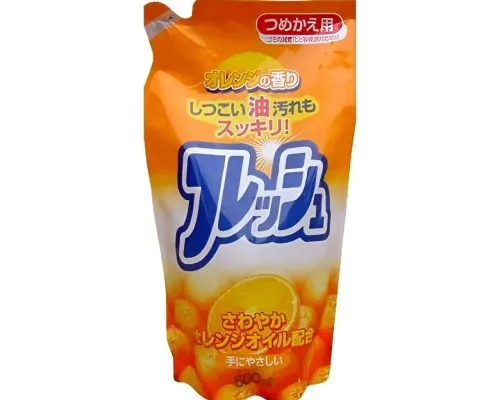 Засіб для ручного миття посуду Rocket Soap Kitchen Detergent Orange Oil Змінний блок 500 мл (4903367090782)