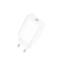 Зарядний пристрій BOROFONE BA21A USB-C PD20W white (6941991111402)