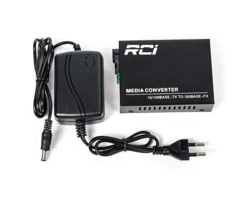 Медіаконвертер RCI 100M, 20km, SC, RJ45, Tx 1550nm, standart size metal case (RCI902W-FE-20-R)