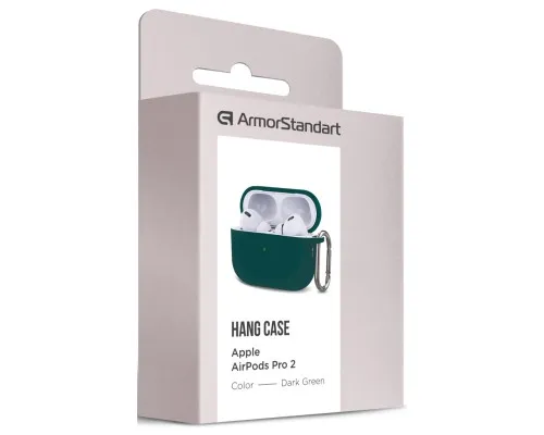Чохол для навушників Armorstandart Hang Case для Apple AirPods Pro 2 Dark Green (ARM68591)