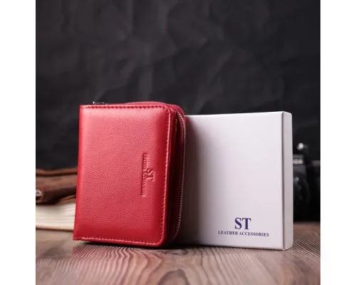 Гаманець ST Leather З натуральної шкіри Червоний (22552)