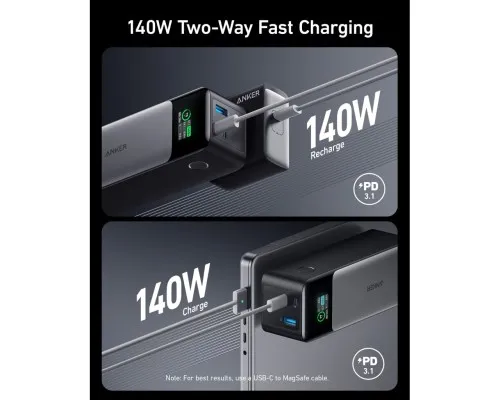 Батарея універсальна Anker 24000mAh PowerCore 737 GaNPrime 140W PD Black (A1289011)