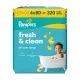 Дитячі вологі серветки Pampers Fresh Clean Baby Wipes 4 х 80 шт (320 шт) (8001841078052)