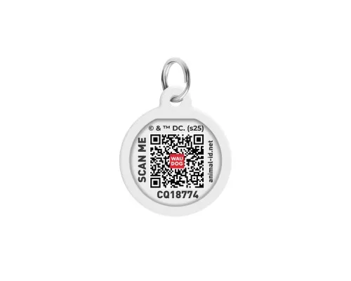Адресник для тварин WAUDOG Smart ID з QR паспортом "Флеш лого" коло Д 25 мм (225-1083)