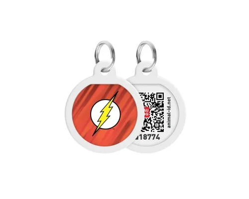 Адресник для тварин WAUDOG Smart ID з QR паспортом "Флеш лого" коло Д 25 мм (225-1083)
