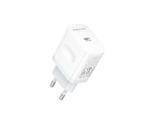 Зарядний пристрій BOROFONE BA99A USB-C PD20W white (6941991121357)