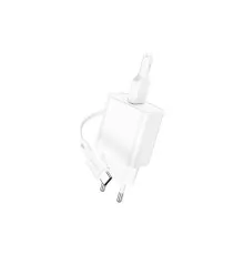 Зарядний пристрій BOROFONE USB QC3.0 + cable USB to USB-C 18W white (6974443388596)